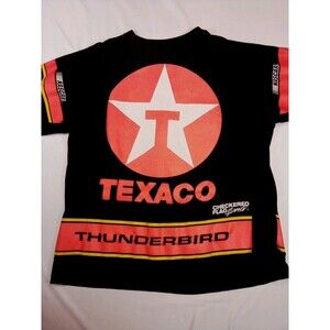 Tour Champ Texaco Thunderbird Jarrett Ultra Rare Checkered Flag Black T-shirt...